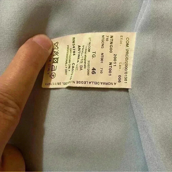 Armani Collection Women's Midi Skirt Light Sky Blue Made in Italy Size 10 - Picture 10 of 13